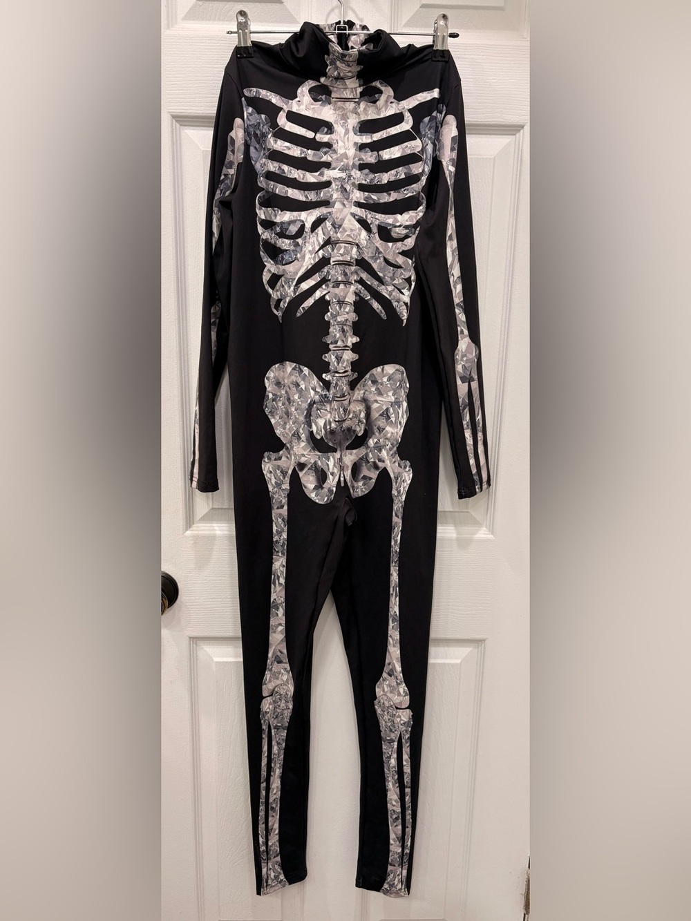 Adult Black 3D Skeleton Bone Jumpsuit Size M